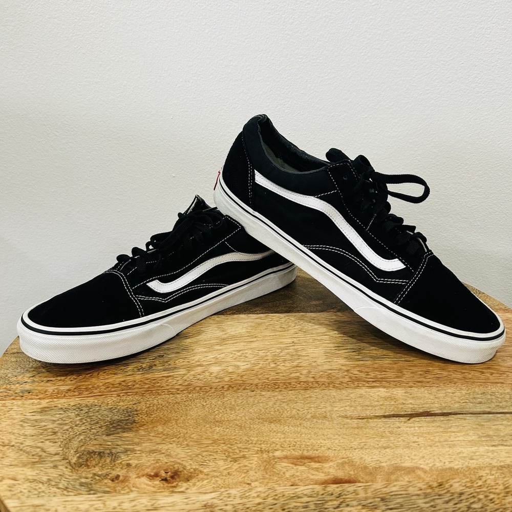 Vans Old Skool Skate Shoe Black & White Men's Size 13 Sneaker